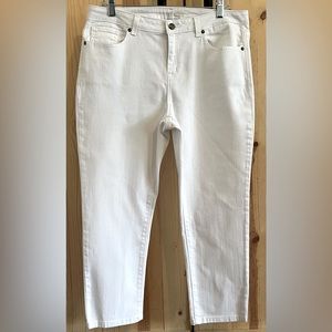 Michael Kors white, cropped jeans. Size 10
